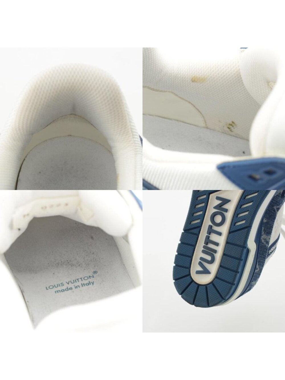 Louis Vuitton LV Denim Leather Low Cut Sneakers Blue - Picture 10 of 10